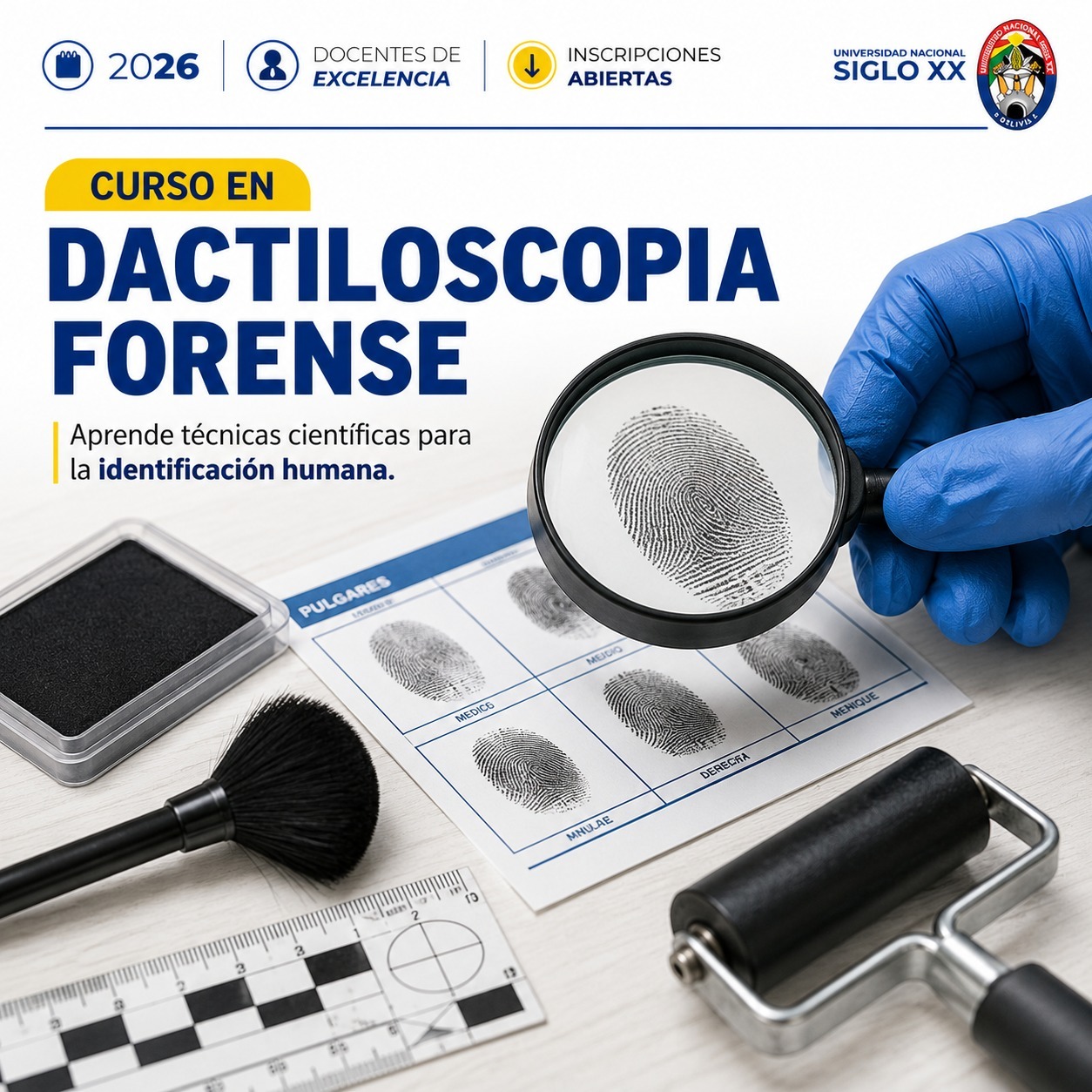 Portada del programa DACTILOSCOPIA FORENSE
