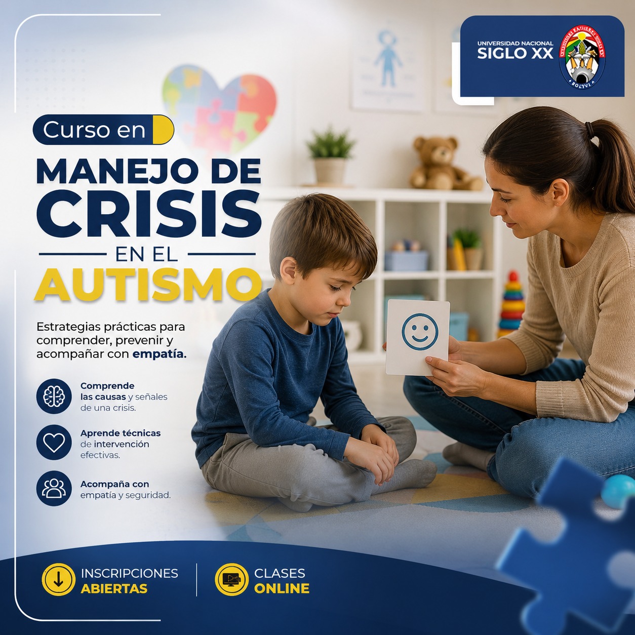 Portada del programa MANEJO DE CRISIS EN EL AUTISMO