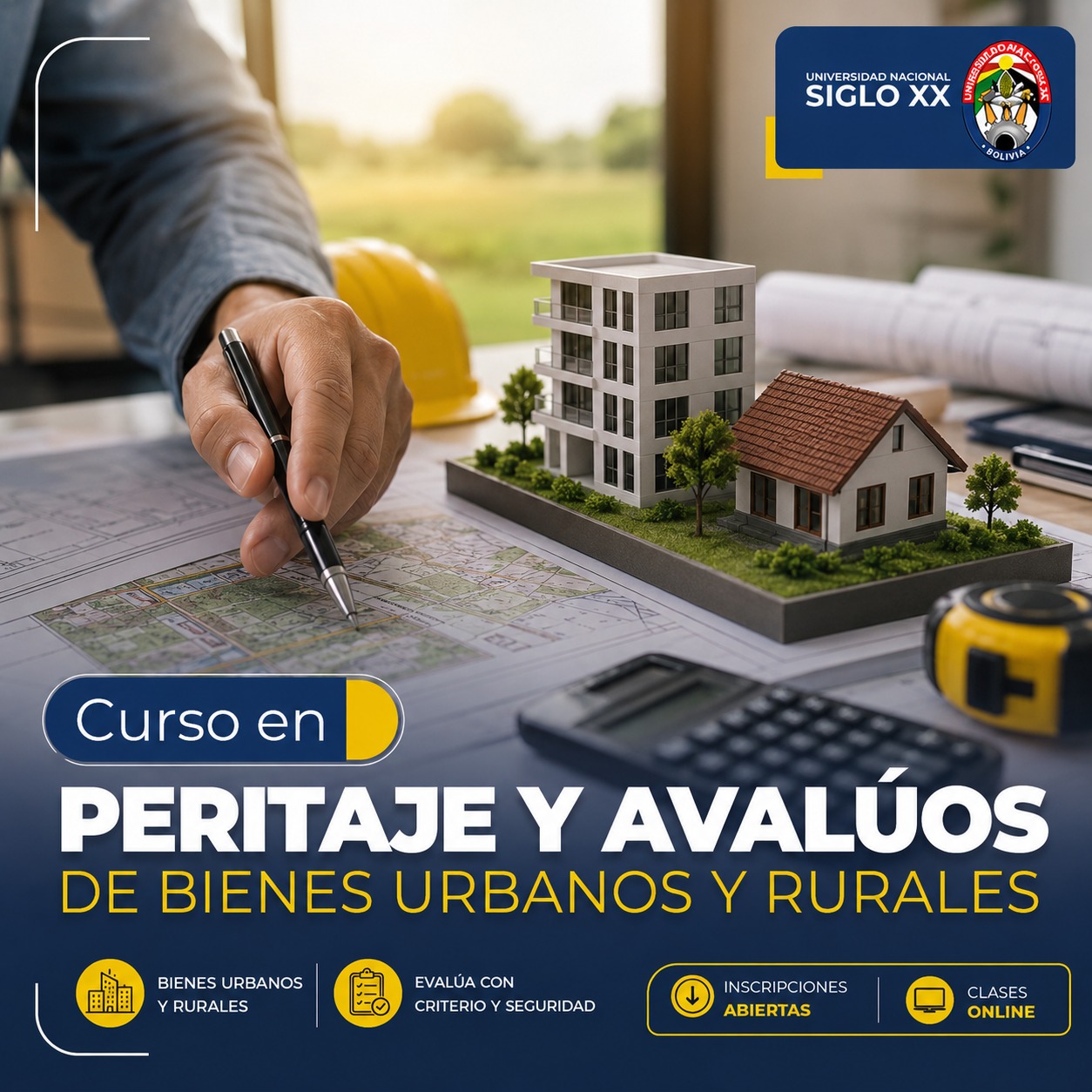 Portada del programa Esam Cursos EN PERITAJE Y AVALÚOS DE BIENES URBANOS Y RURALES