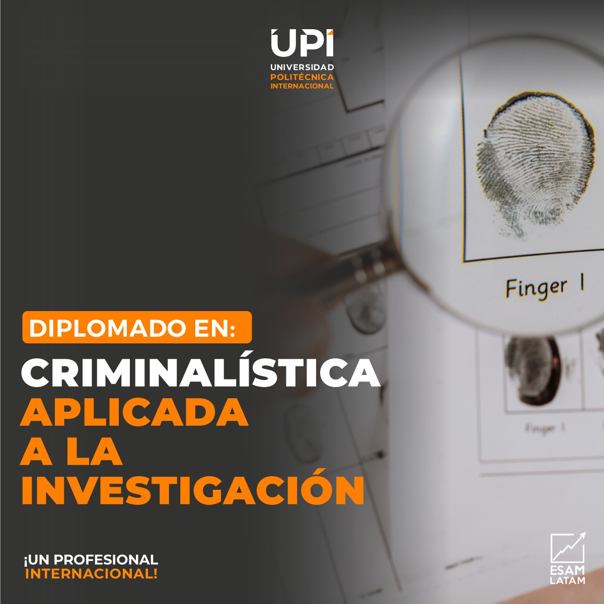 Portada del programa Criminalística Aplicada a la Investigación