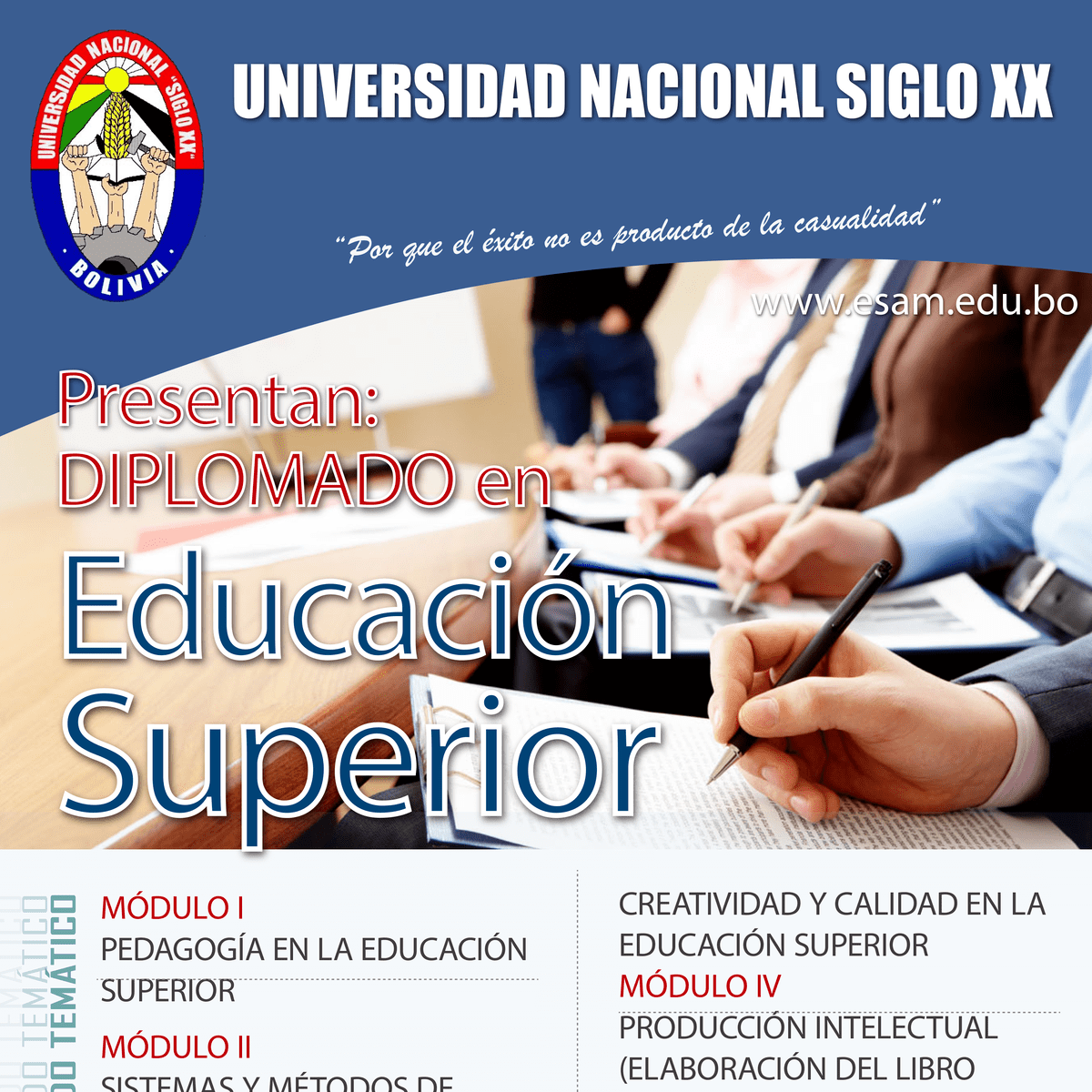 Pordata del programa Diplomado En Educación Superior