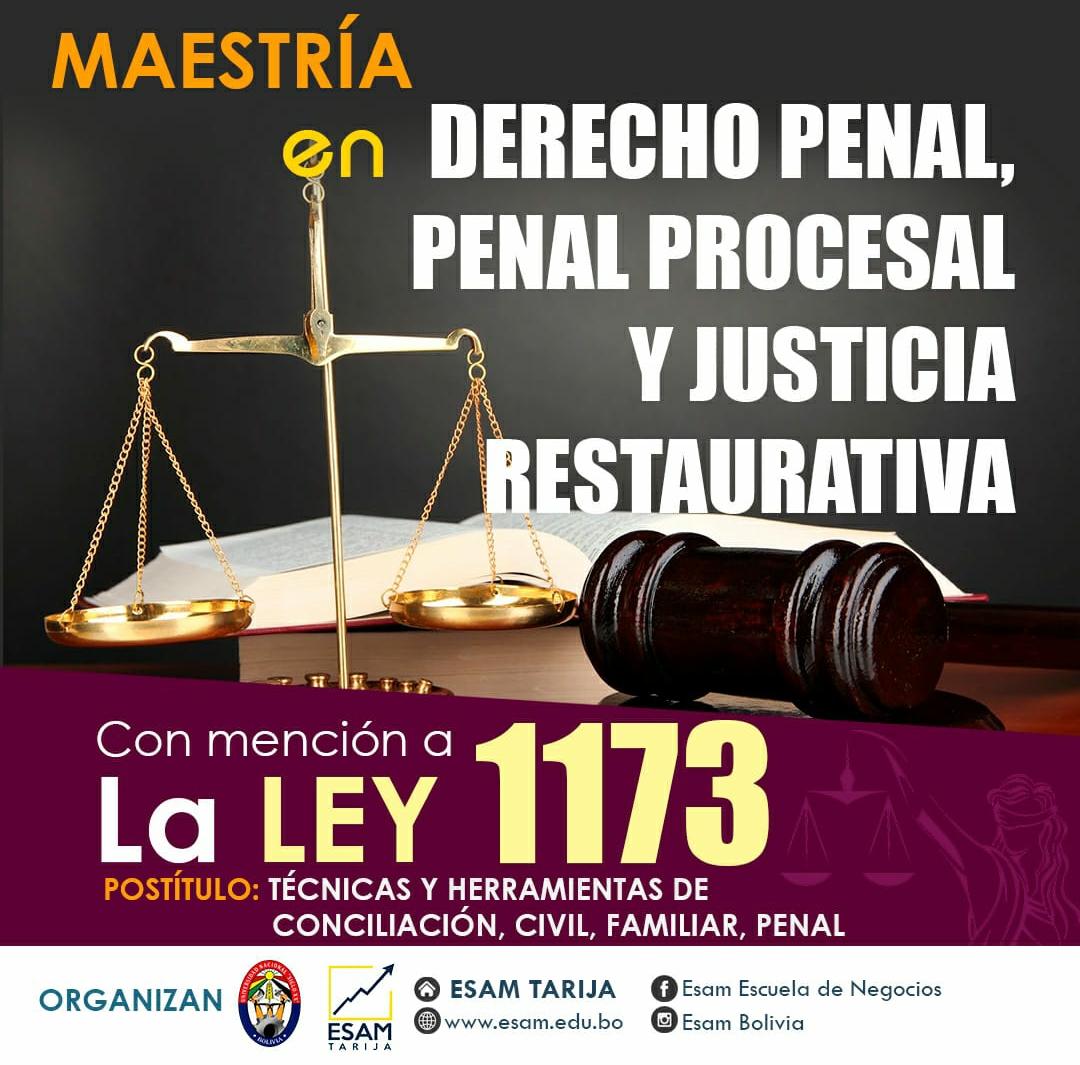 Maestría Derecho Penal, Penal Procesal Y Justicia Restaurativa
