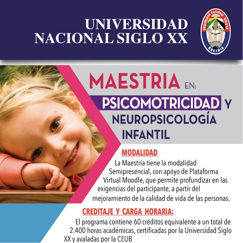 Pordata del programa Maestría En Psicomotricidad Y Neuropsicología Infantil